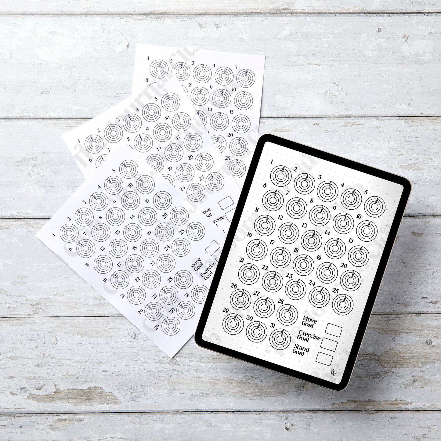 Printable - Daily Fitness Rings Tracker
