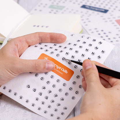 Letter Bead Sticker Sheet Set