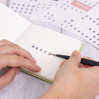 Letter Bead Sticker Sheet Set