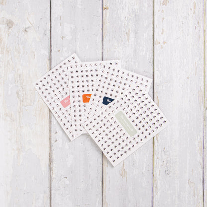 Letter Bead Sticker Sheet Set