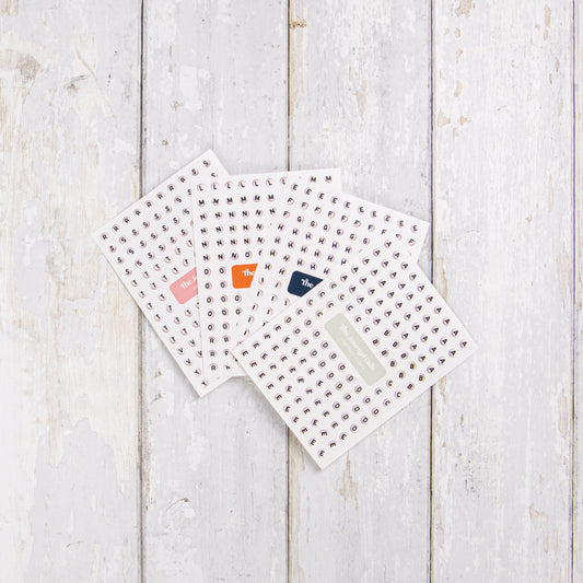 Letter Bead Sticker Sheet Set