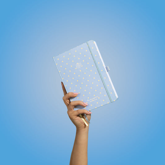 Limited Edition 2027 Pre Made Journal - Blue & Yellow Polka Dot