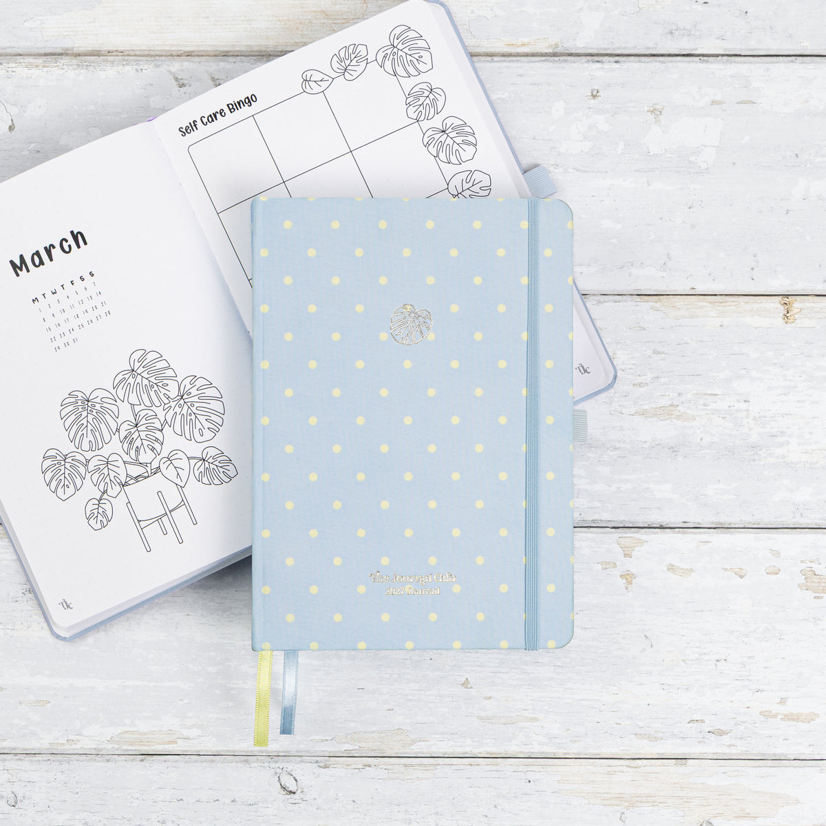 Limited Edition 2027 Pre Made Journal - Blue & Yellow Polka Dot
