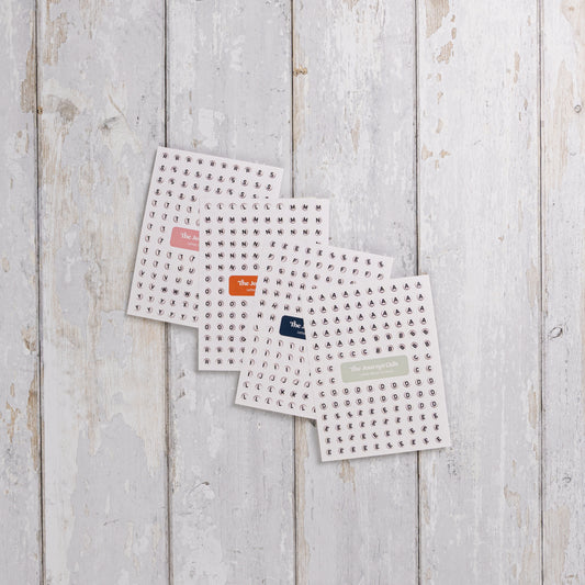Letter Bead Sticker Sheet Set