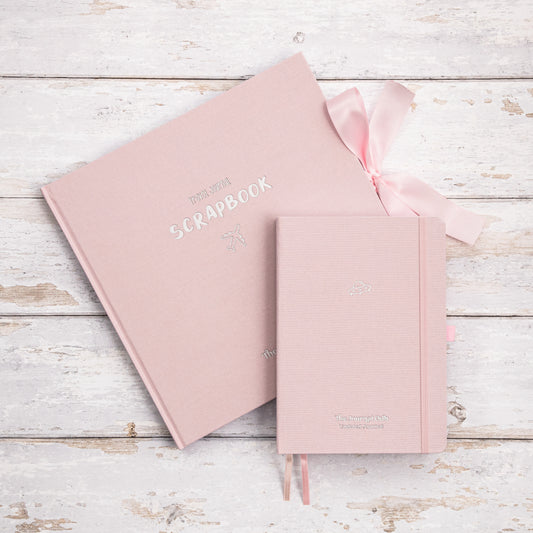 Undated Journal & Scrapbook Bundle - Blush